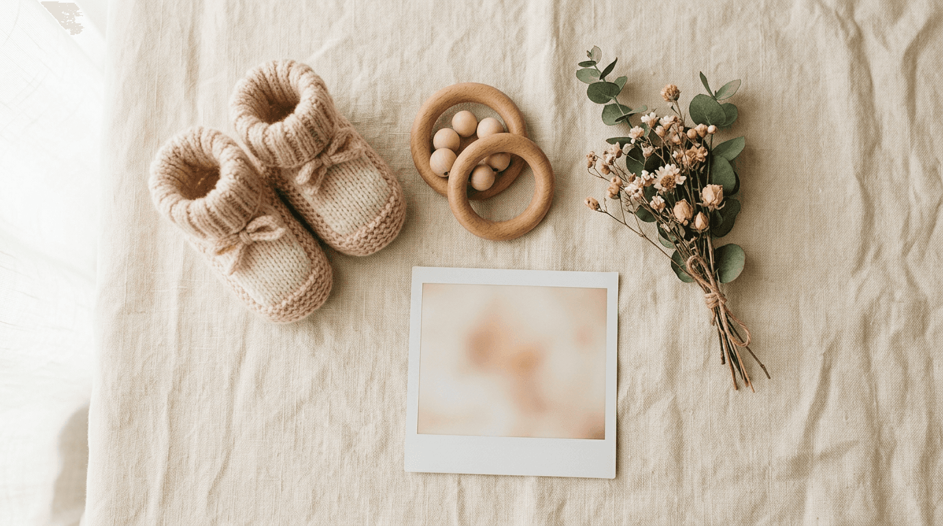 A scatter of small keepsakes