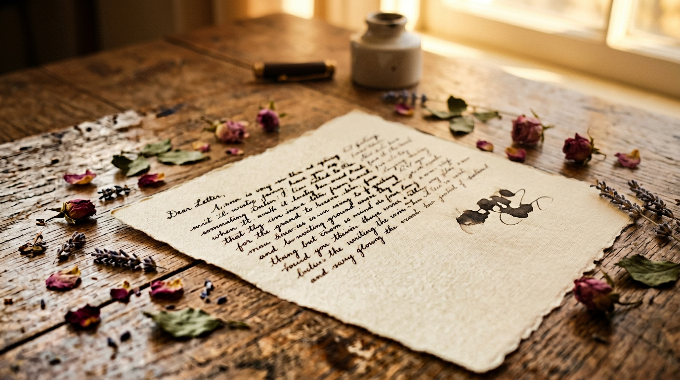 A sealed handwritten letter