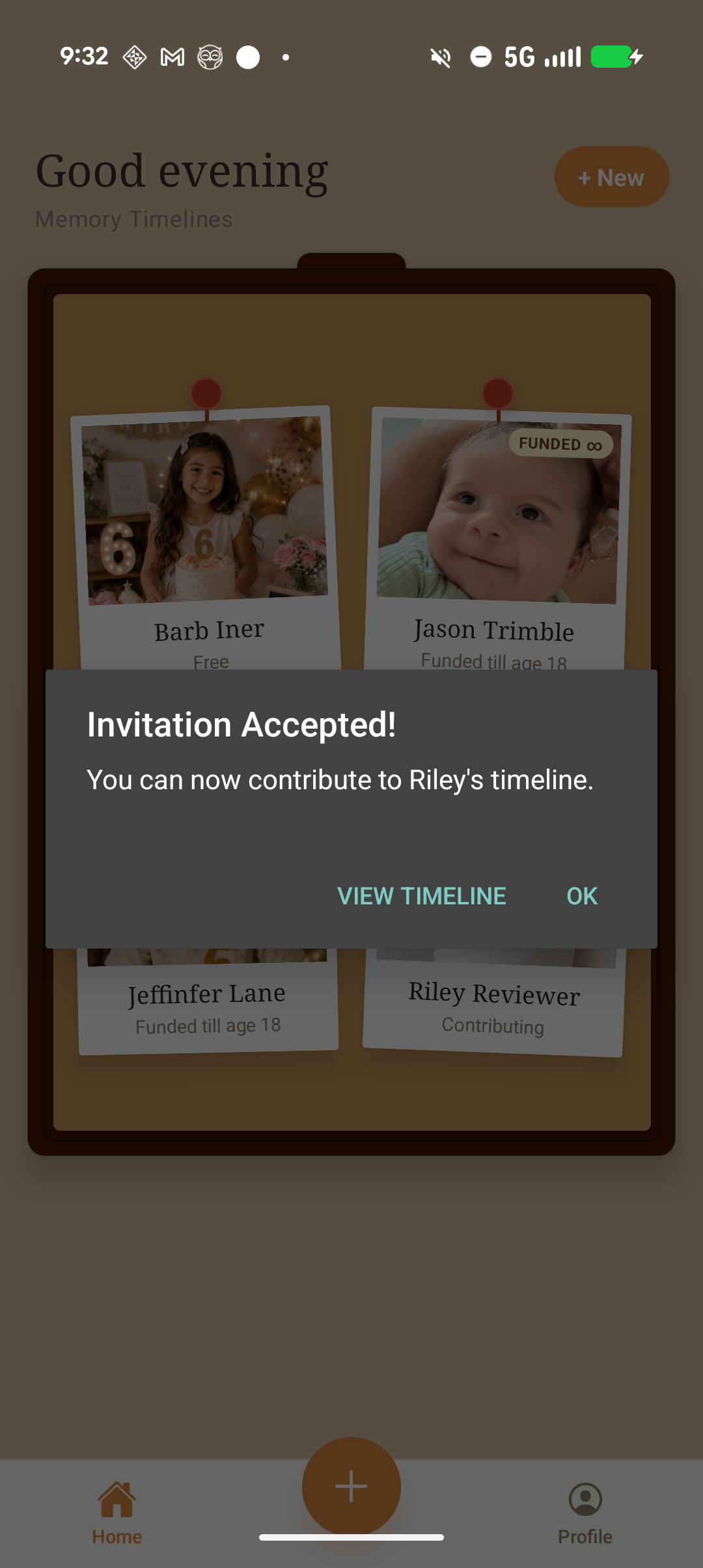 FM2Y timeline on a phone